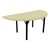 Alulite Half-Round Aluminum Folding Table